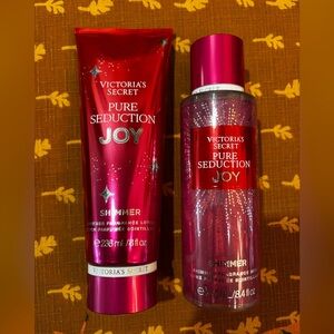 (Inventory 24)Victoria's Secret Pure Seduction Joy Shimmer Set - Pink and Silver